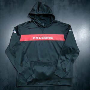 Nike NFL On Field Apparel Atlanta Falcons Black Red Pullover Hoodie Men's XXL